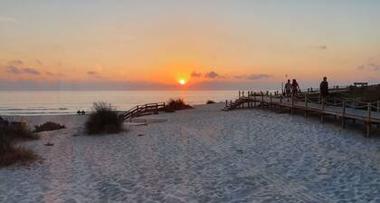 Charmante Maison en Bois, au Bout de la Rue, la Plage