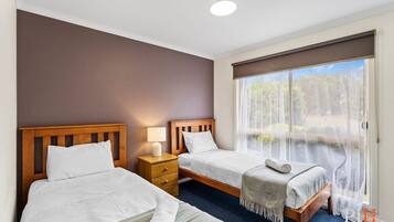 3 bedrooms, iron/ironing board, travel cot, WiFi
