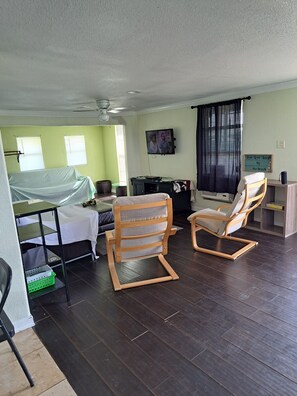 Interior - BUNGALOW is right off the main highway TEXAS STATE HWY 87.  Easy to get there! (Bolivar Peninsula)