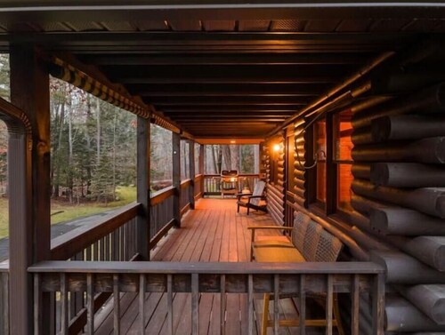 NEW! A-Frame Log Cabin: 12-Acre Forest Paradise