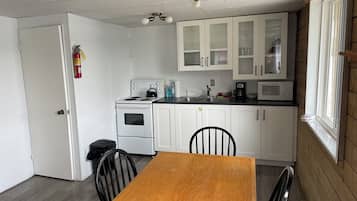 Microwave, oven, stovetop, coffee/tea maker