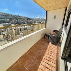 Luxury Studio, 1 King Bed, Non Smoking, Mountain View | Balcony view - VillaMira GuestHouse 2 Downtown Amman (Amman)