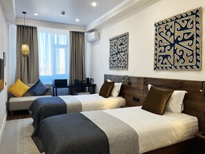 Twin Room, Multiple Beds | Premium bedding, pillow-top beds, in-room safe, individually decorated - Akjola (Bishkek)