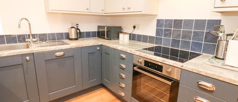 Fridge, dishwasher, electric kettle, toaster