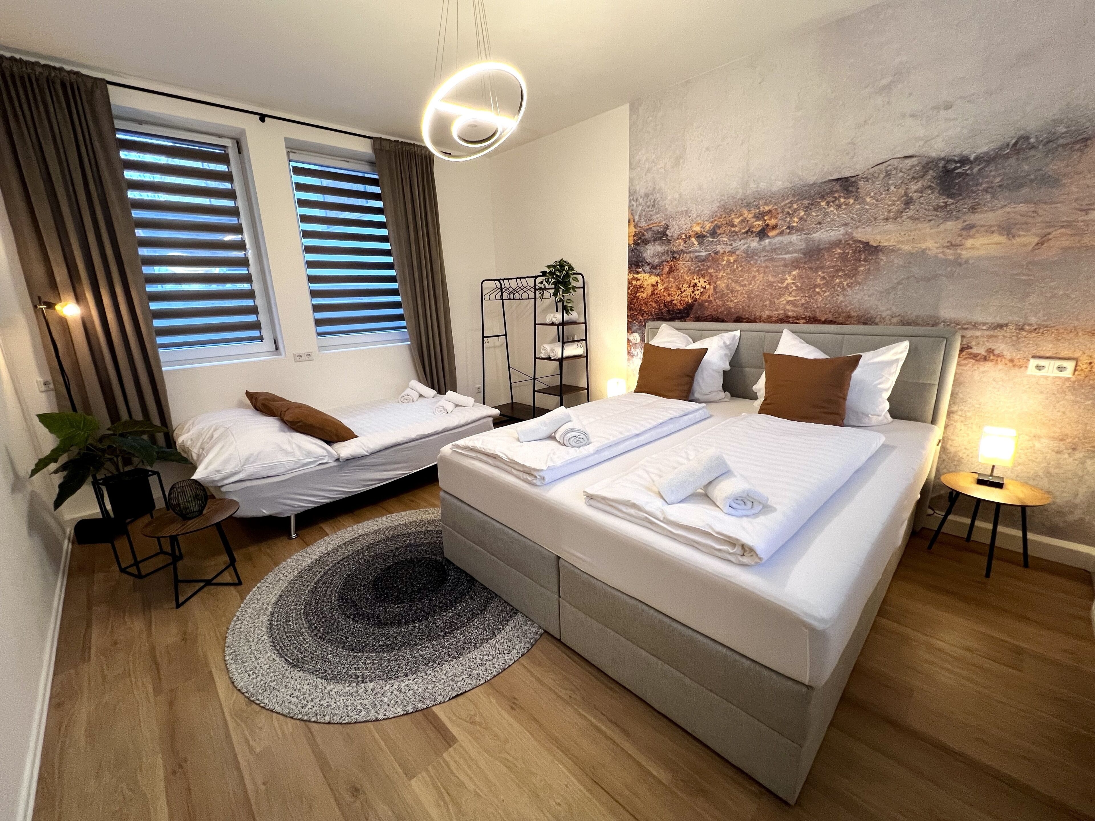 2 bedrooms, desk, travel crib, free WiFi