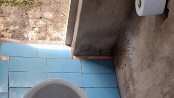 Shower, eco-friendly toiletries, towels, soap