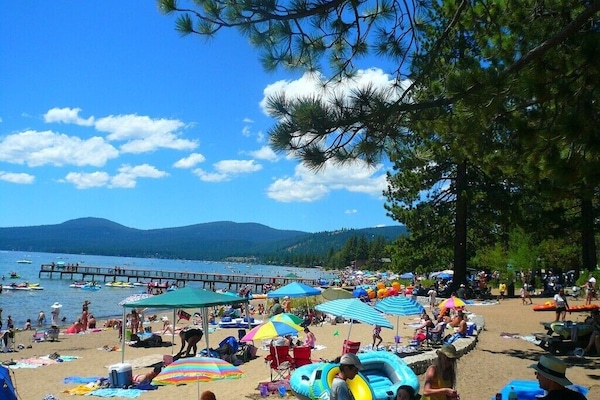 Sun loungers, beach towels