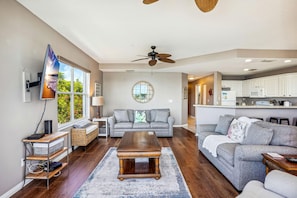 Condo, 1 King Bed (Amadeus 5) | Living area | TV - Amadeus 5 (Treasure Island)