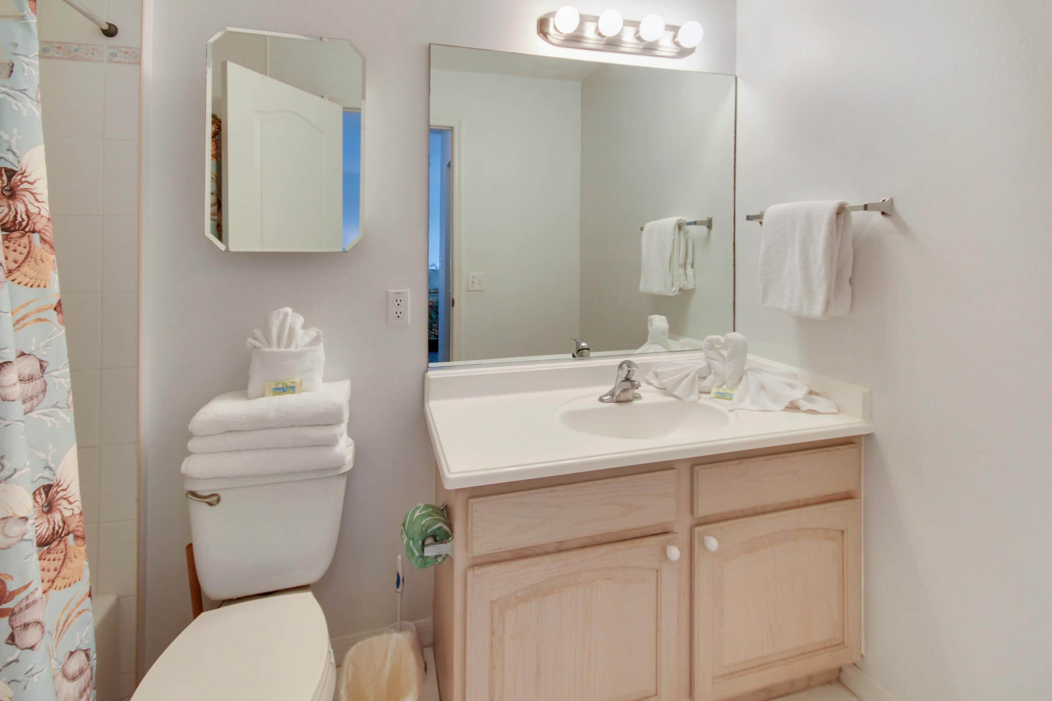 Condo, 1 King Bed with Sofa bed (Amadeus 6) | Bathroom | Soap, toilet paper