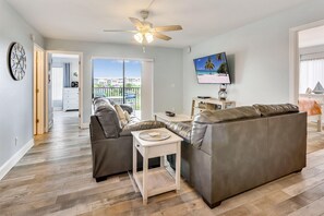 Condo, Multiple Beds (Caprice 301) | Living area | TV - Caprice 301 (St. Pete Beach)