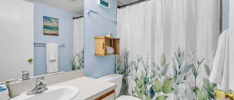 Appartement, 1 kingsize bed met slaapbank (Caprice 501) | Badkamer | Zeep, toiletpapier