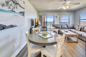 Condo, 1 King Bed (Emerald Isle 204) | Living area | TV - Emerald Isle 204 (North Redington Beach)