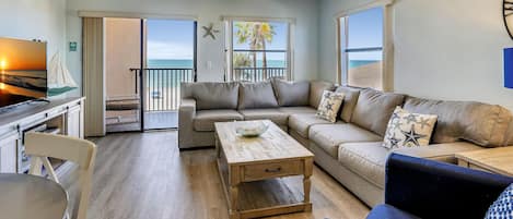 Condo, 1 King Bed (Emerald Isle 204) | Living area | TV