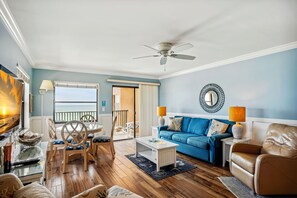 Condo, 1 King Bed (Emerald Isle 401 - Premier) | Living area | TV - Emerald Isle 401 - Premier (North Redington Beach)