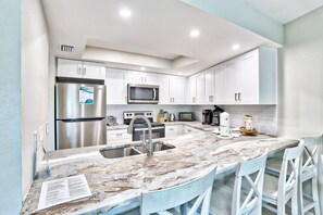 Condo, 1 King Bed with Sofa bed (Land's End 1-203 Pool View) | Private kitchen