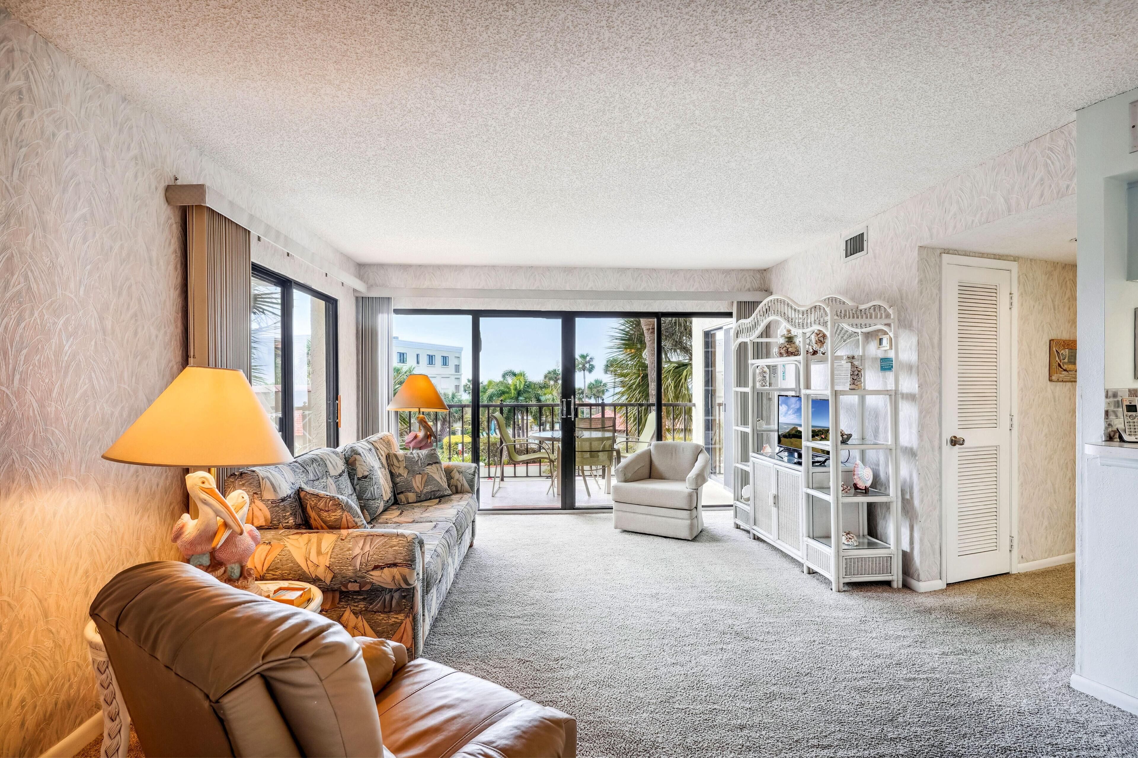 Condo, 1 Queen Bed with Sofa bed (Land's End 1-307 Gulf View) | Living area | TV