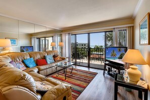 Condo, 1 King Bed (Land's End 1-405 Gulf View - Premier) | Living area | TV - Land's End 1-405 Gulf View - Premier (Treasure Island)