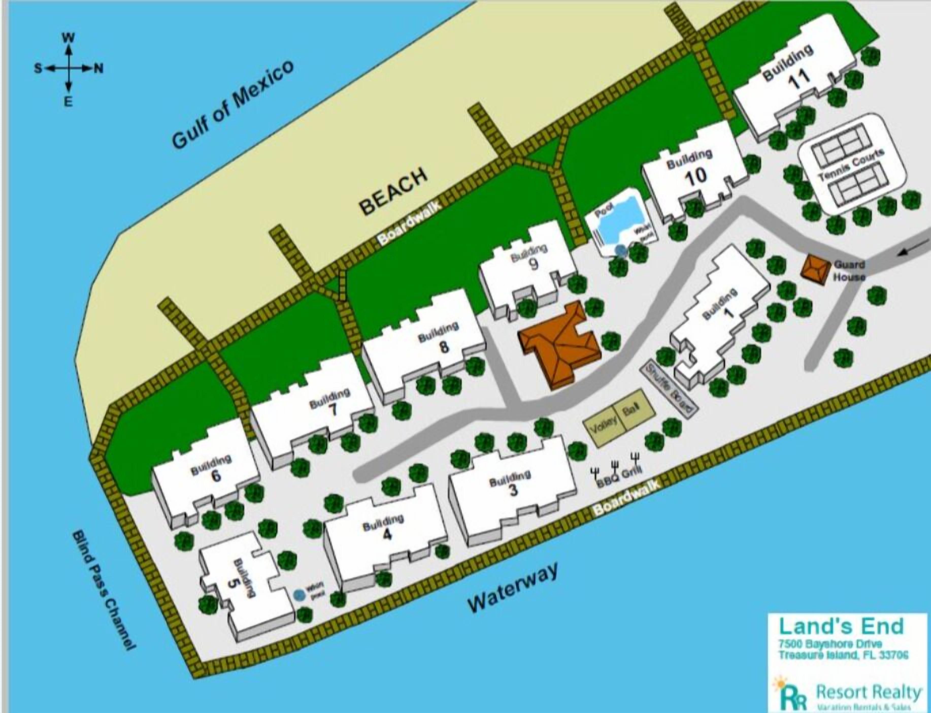 Condo, 1 King Bed with Sofa bed (Land's End 11-207 Beach Front) | Property map