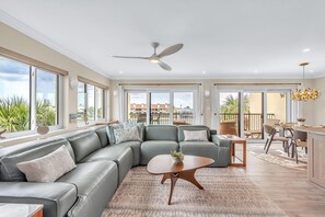 Condo, Multiple Beds (Land's End 3-301 Bay Front - Premier) | Living area | TV - Land's End 3-301 Bay Front - Premier (Treasure Island)
