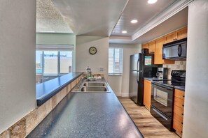 Condo, Multiple Beds (Land's End 4-406 Bay Front) | Private kitchen | Oven, toaster