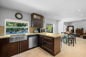 Microwave, oven, stovetop, dishwasher