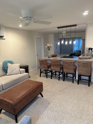 Smart TV, fireplace, printers