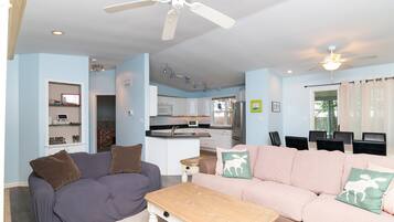 Smart TV, video games, DVD player, books