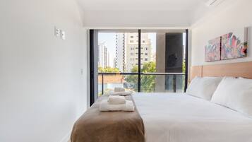 公寓, 1 张大床和 1 张沙发床, 露台, 城市景观 | 1 多间卧室、免费 WiFi、床单