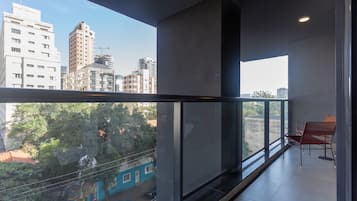 公寓, 1 张大床和 1 张沙发床, 阳台, 城市景观 | 阳台