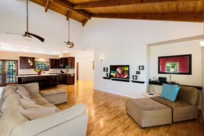 Smart TV, DVD player, table tennis, books - ★★ Beautiful 5-star ★ Ocean View near beaches, quiet, private pool/spa/AC ★★ (Kailua-Kona)