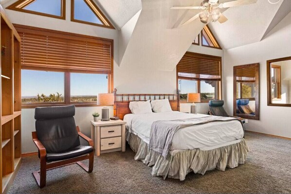 5 bedrooms, desk, iron/ironing board, travel cot