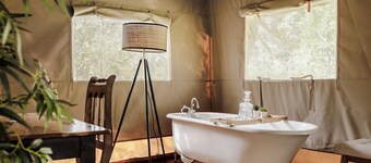 🏕️ Hill Country Safari Tent w/ Soaking Tub + Cowboy Pool | Glamping Escape 🌿