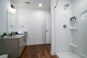 Hair dryer, towels, soap, shampoo - Cozy Studio w/Private Balcony! (Birmingham)