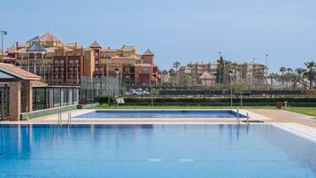 Indoor pool, a heated pool