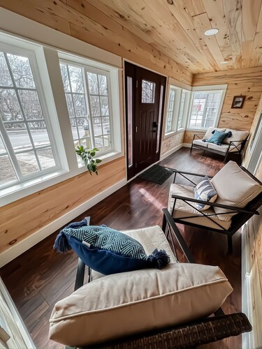 A cozy home nestled in the heart of the river bluffs.