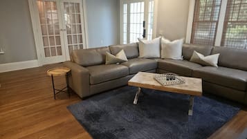 Smart TV, fireplace, computer monitors
