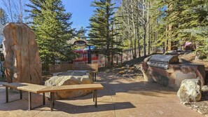Outdoor dining - River Run 2BD Condo - Walk to Ski-Lift (Keystone)