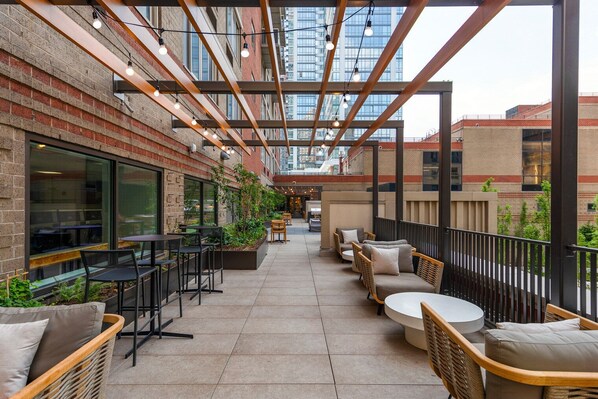 Outdoor dining - Trendy Midtown West 2BR w/ Gym & W/D, nr Museum & Park, by Blueground (Midtown)