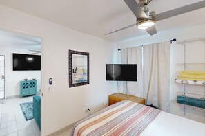 1 bedroom, iron/ironing board, Internet, bed sheets