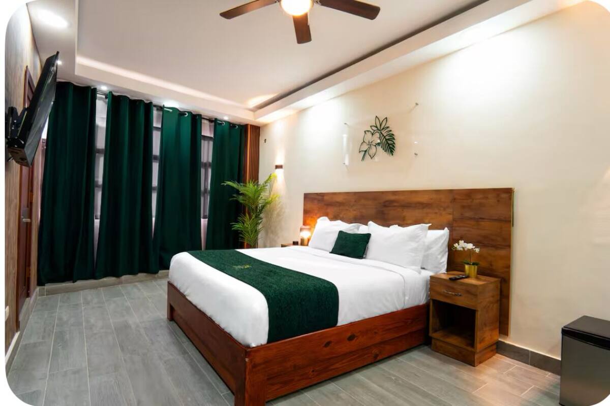 Down duvets, memory-foam beds, in-room safe, blackout curtains