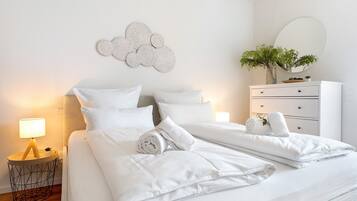 1 slaapkamer, een strijkplank/strijkijzer, gratis wifi, beddengoed