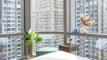 Panoramic Apartment | Individually decorated, individually furnished, desk, soundproofing