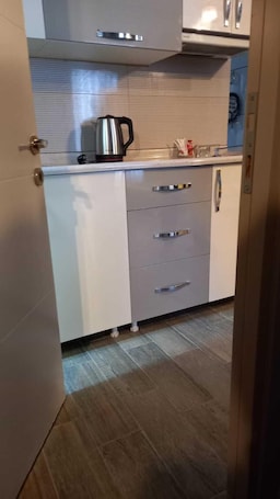 Fridge, electric kettle