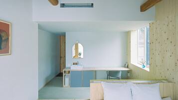 Deluxe Double Room, 1 Double Bed, Terrace, Partial Ocean View | In-room safe, desk, free WiFi, bed sheets