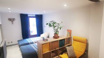 2 slaapkamers, een strijkplank/strijkijzer, wifi, beddengoed