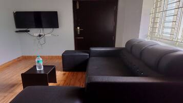 32-inch flat-screen TV with cable channels