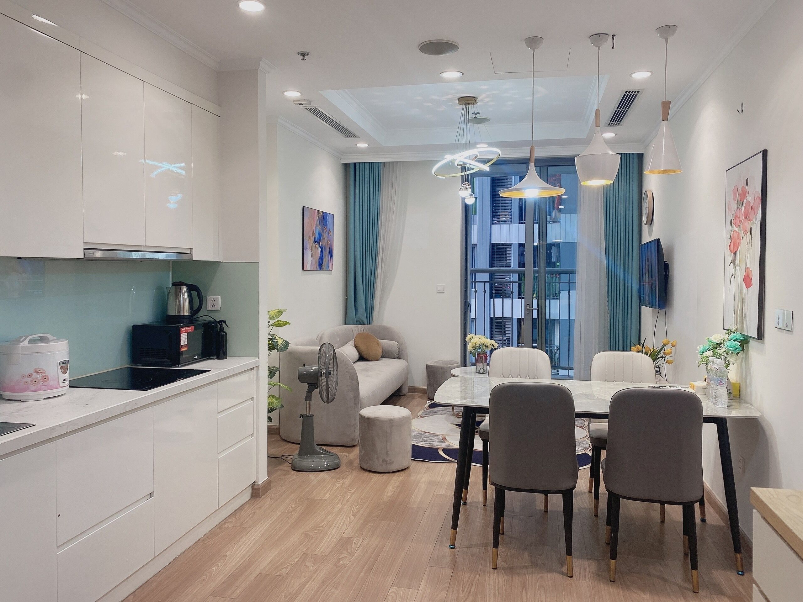 Apartamento luxo | Área de estar | TV de tela plana