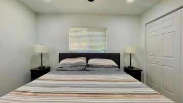 2 bedrooms, iron/ironing board, travel crib, WiFi