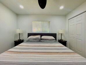 2 bedrooms, iron/ironing board, travel crib, WiFi