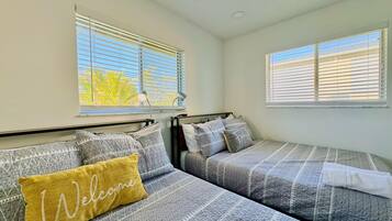 2 bedrooms, iron/ironing board, travel crib, WiFi